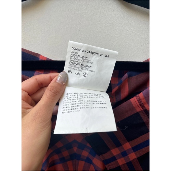 (SOLD) Junya Watanabe AD 2005 Plaid Blouse - Picture 4 of 6